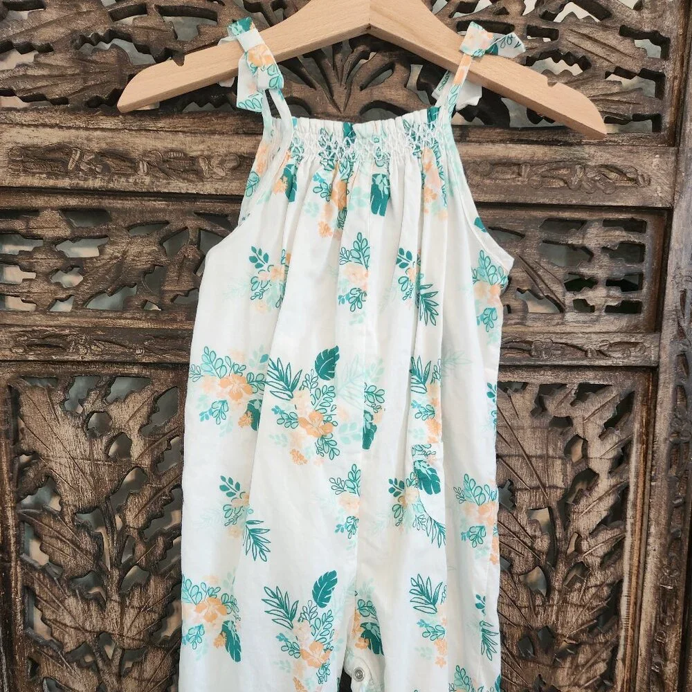 Janie and Jack White Palm Romper, size 6-12 months - Picture 2 of 4